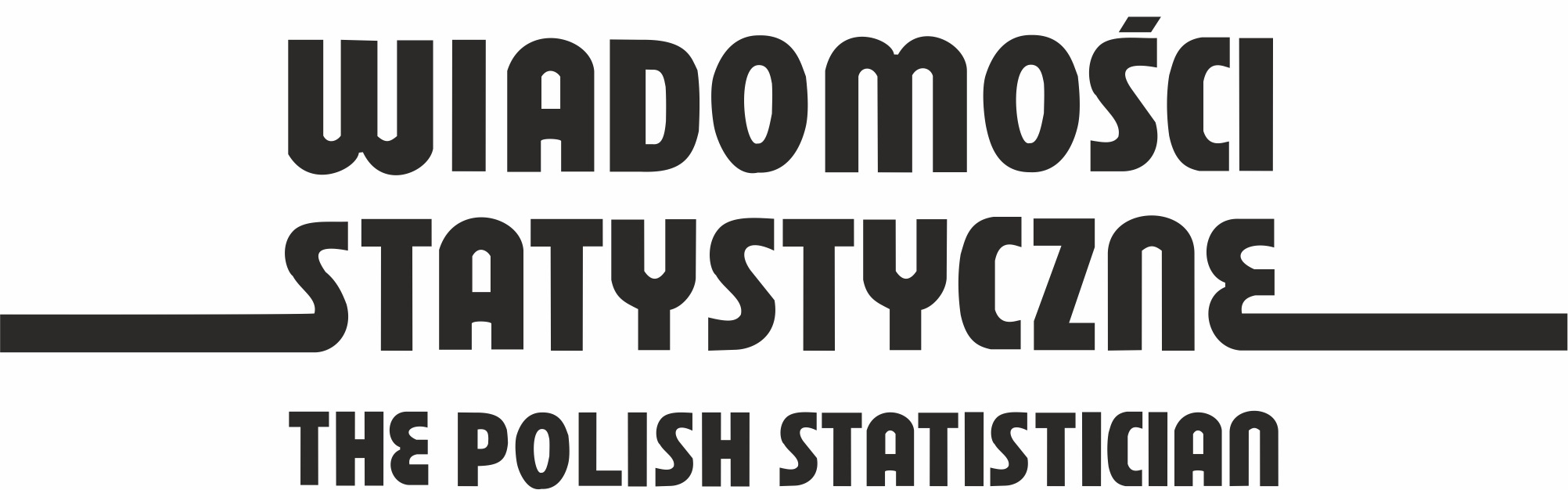 logo Wiadomości Statystyczne.The Polish Statistician, czarny napis